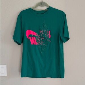 Teal T-Shirt with Pink Graphic Air Jordan Nike